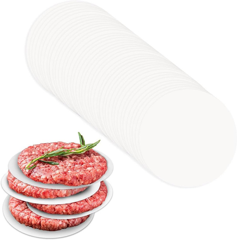 100 Pcs Burger Patty Paper Hamburger Parchment Papers 4 Inch Non-Stick round ... gallery
