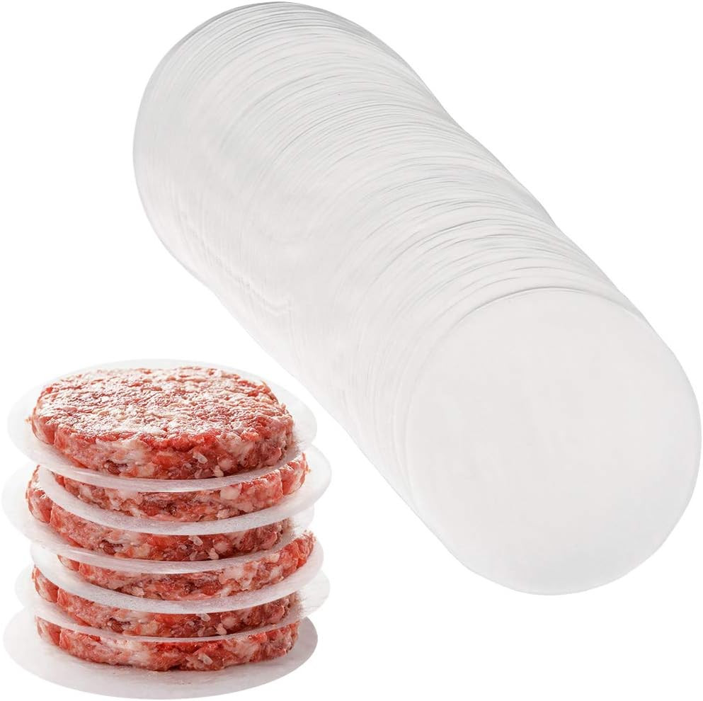 Hamburger Patty Paper round 4.5 Inch, Set of 200, Non Stick Patty Paper Sheets f