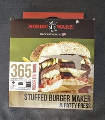 Nordic Ware 3 in 1 Stuffed Burger Press NIB Hamburger Maker