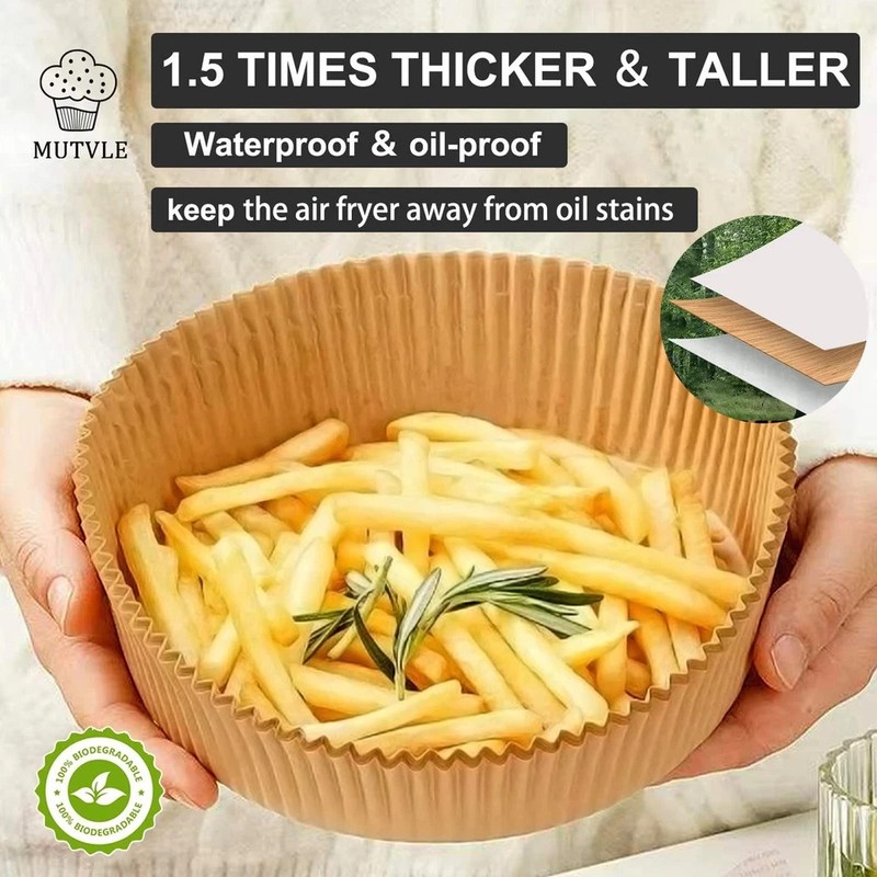 10 Inch Air Fryer Disposable Paper Liner Round, [ XXL Size] 100Pcs 10''Round gallery