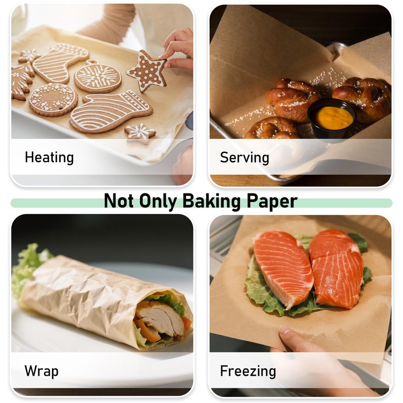 EcoDispose Non-Stick Precut Parchment 16-3/8" x 24-3/8"x200PCS, Unbleached gallery