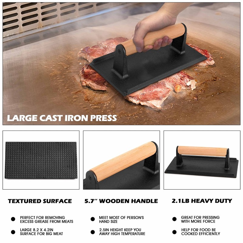 13 x 9.75In Melting Dome & 8 x 4In Burger Press, Rectangular Basting Steam Co... gallery