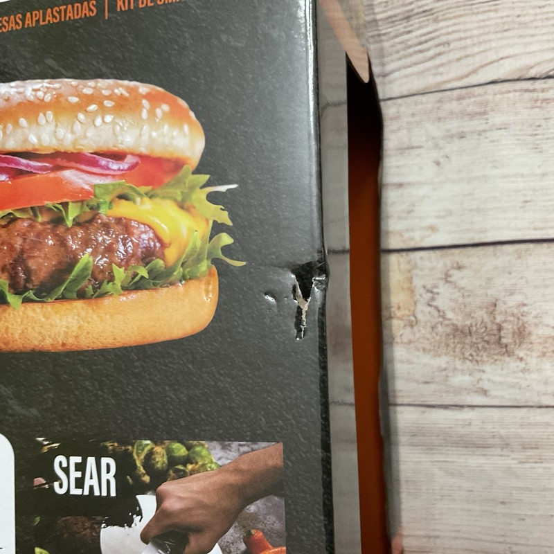 Brand New BLACKSTONE Smash Burger Kit, stainless steel Sear Cover Serve gallery