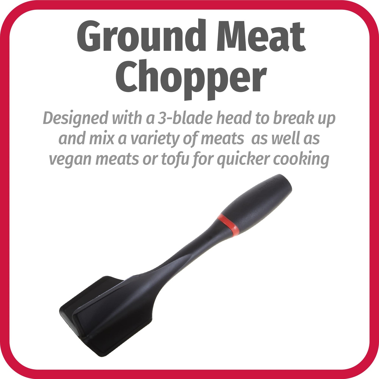 GoodCook Touch Meat Chopper with Non-slip Comfort Grip Handle, 1 Pack, Black gallery