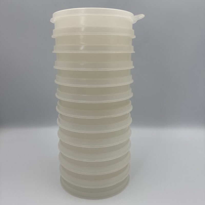 Vintage Tupperware 4" Hamburger Patty Press / Ring & 12 Freezer Keepers w/ Lid gallery