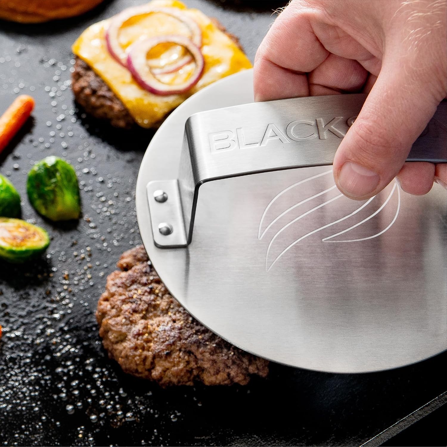 Blackstone Smash & Sear Press – Smash Burger Tool for Griddle, Grill, Hamburger, gallery
