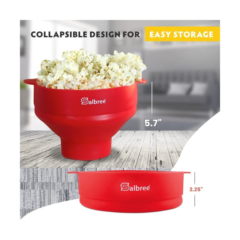 The Original Salbree Collapsible Silicone Microwave Popcorn Pop... USA FAST SHIP gallery