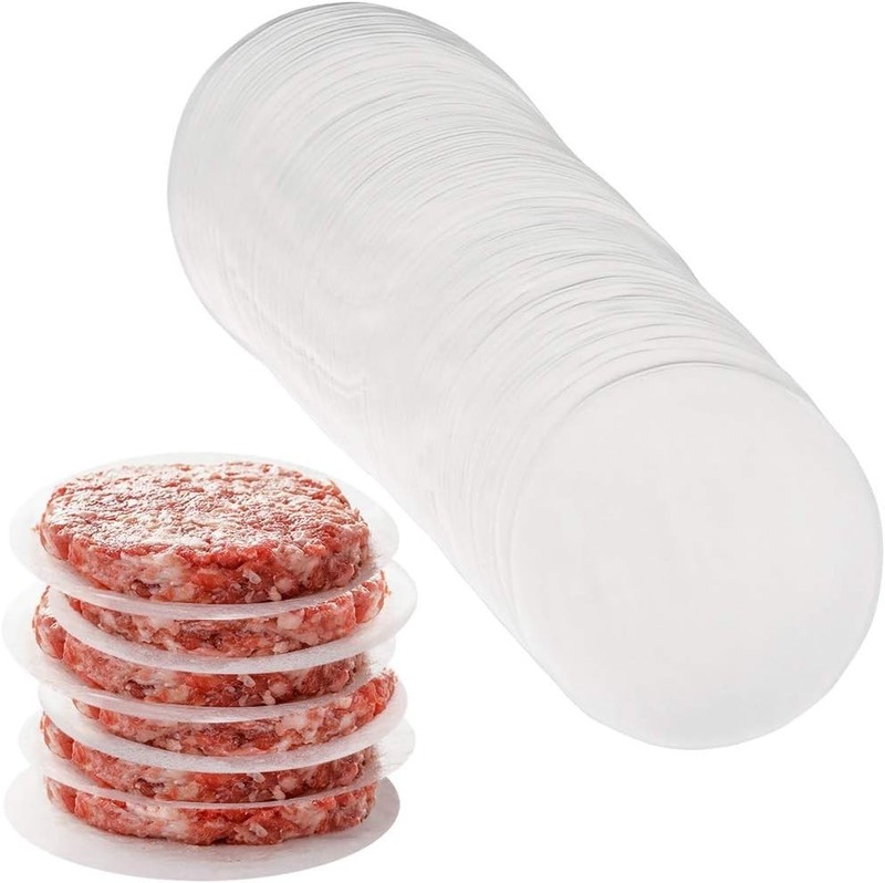 Hamburger Patty Paper round 4.5 Inch, Set of 200, Non Stick Patty Paper Sheets f gallery