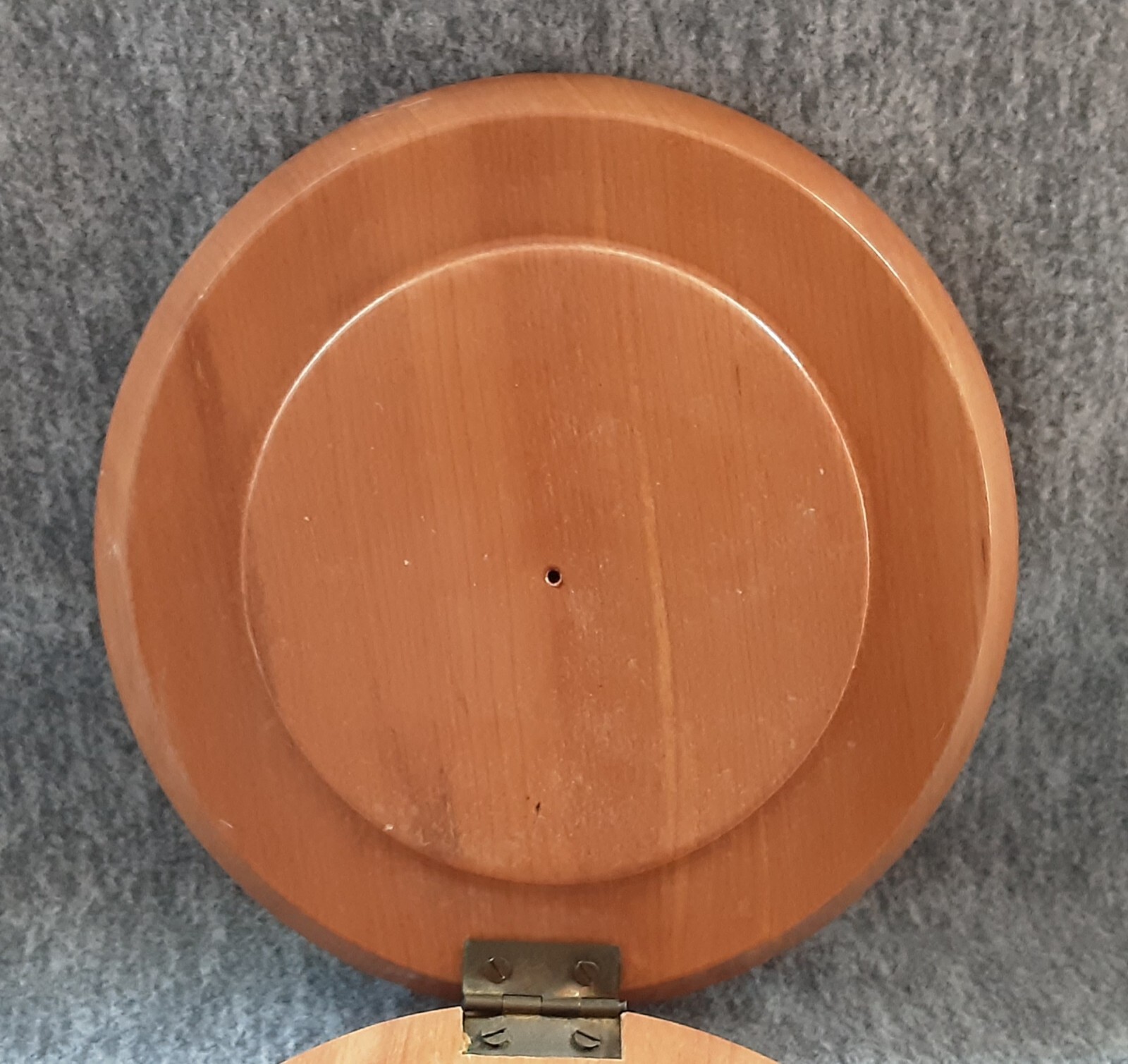 Vintage Wooden Hamburger Patty Press Hinged Lid Hand Painted Chef Japan gallery