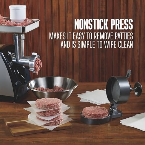Weston Burger Press, Makes 4 1/2" Spring Ejector for Easy Removal, Single gallery