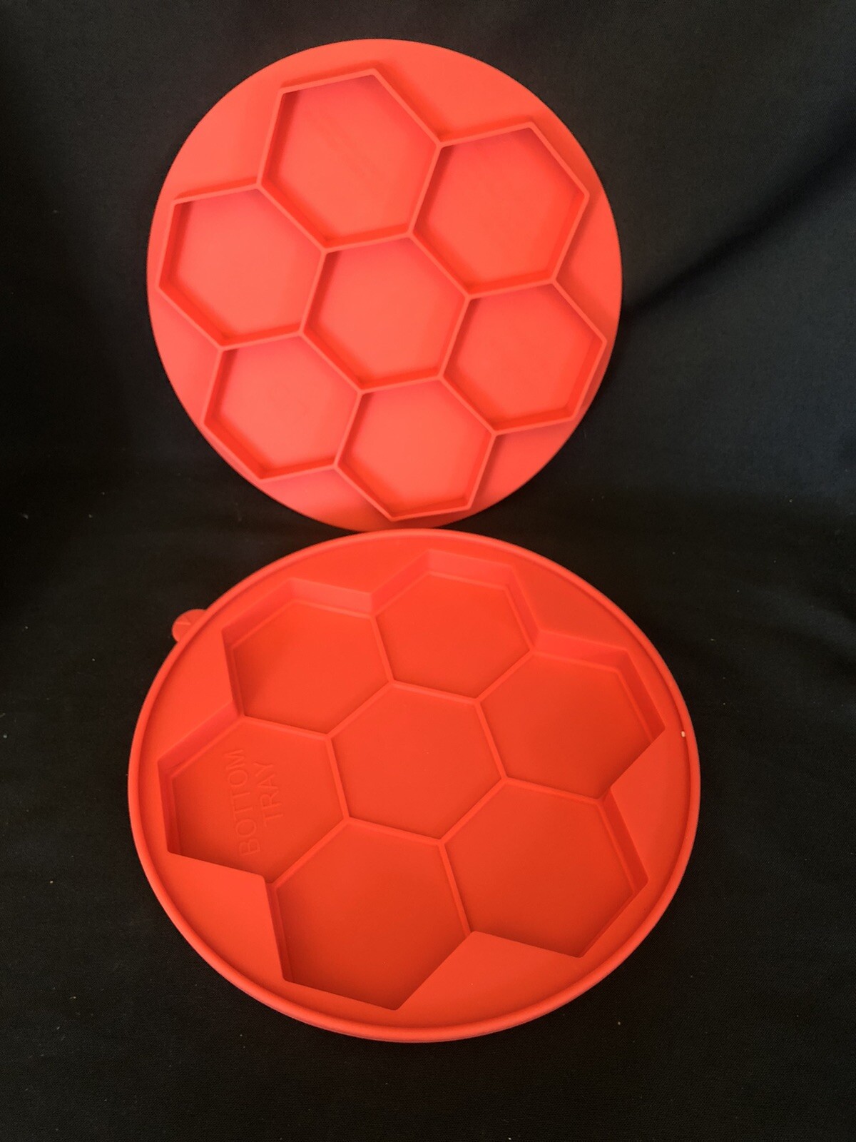 Expert Burger Press Mould 7 Grid Silicone Storage Container Hexagonal Freezer gallery