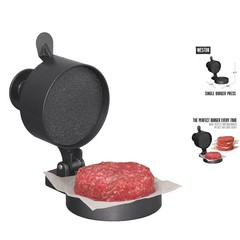 Heavy-Duty Cast Aluminum Burger Press: Adjustable Thickness for 1/4lb to 3/4lb