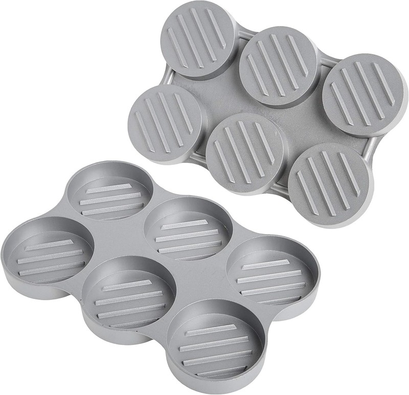 Norpro 6 Cavity Cast Aluminum 2 oz Mini Burger Press gallery