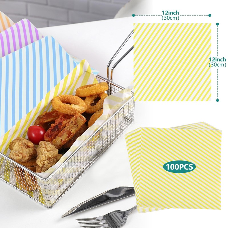 GeeRic Mother's Day Parchment Paper for Holiday Treats 12 * 12 Inch, 100 Pcs Foo gallery