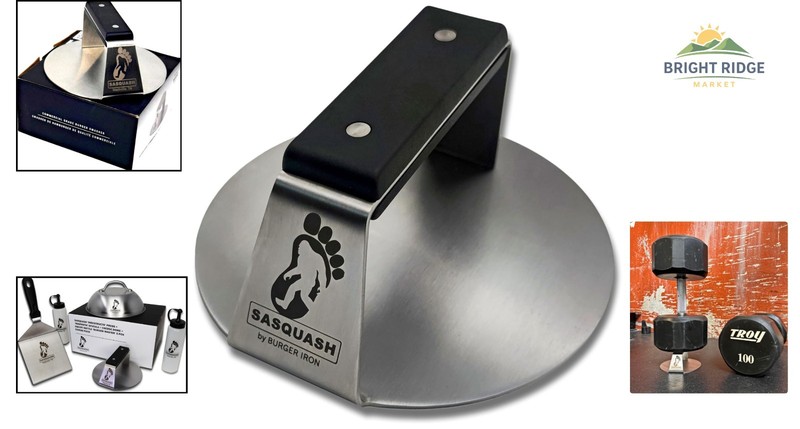 6 Inch Hamburger Press Tool for Grill and Skillet, Welded Stainless Steel Design gallery