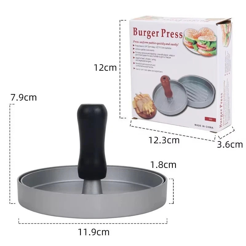 1 Pc Non Stick Stuffed Burger Meat Press Hamburger Patty Maker Tool Aluminum gallery
