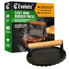 HeavyDuty Cast Iron Burger Press Smasher for Grilling Meat Panini 1 Pc for Outd