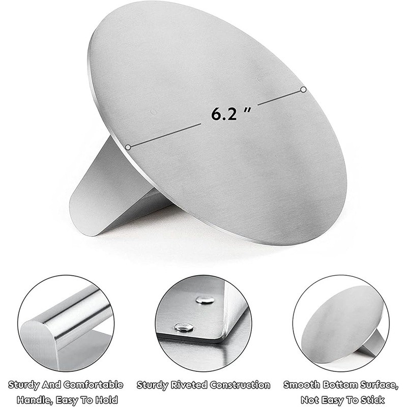 High Quality Stainless Steel Burger Press Nonstick Tool Perfect Patties New gallery