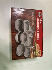 Norpro 6 Cavity Cast Aluminum 2 oz Mini Burger Press