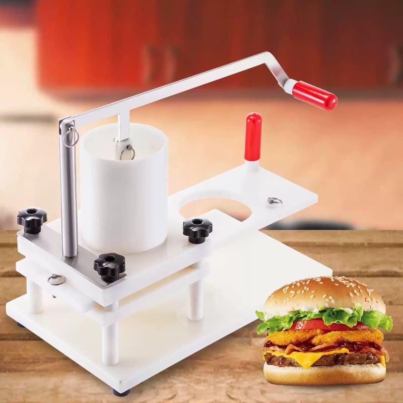 Manual Plastic Burger Press Molding Machine 100mm Burger Making Machine gallery