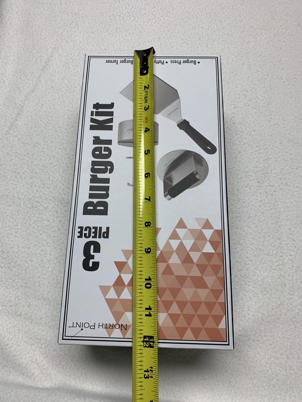 3 Piece Stainless Steel Smash Burger Kit (North Point) NEW IN BOX gallery