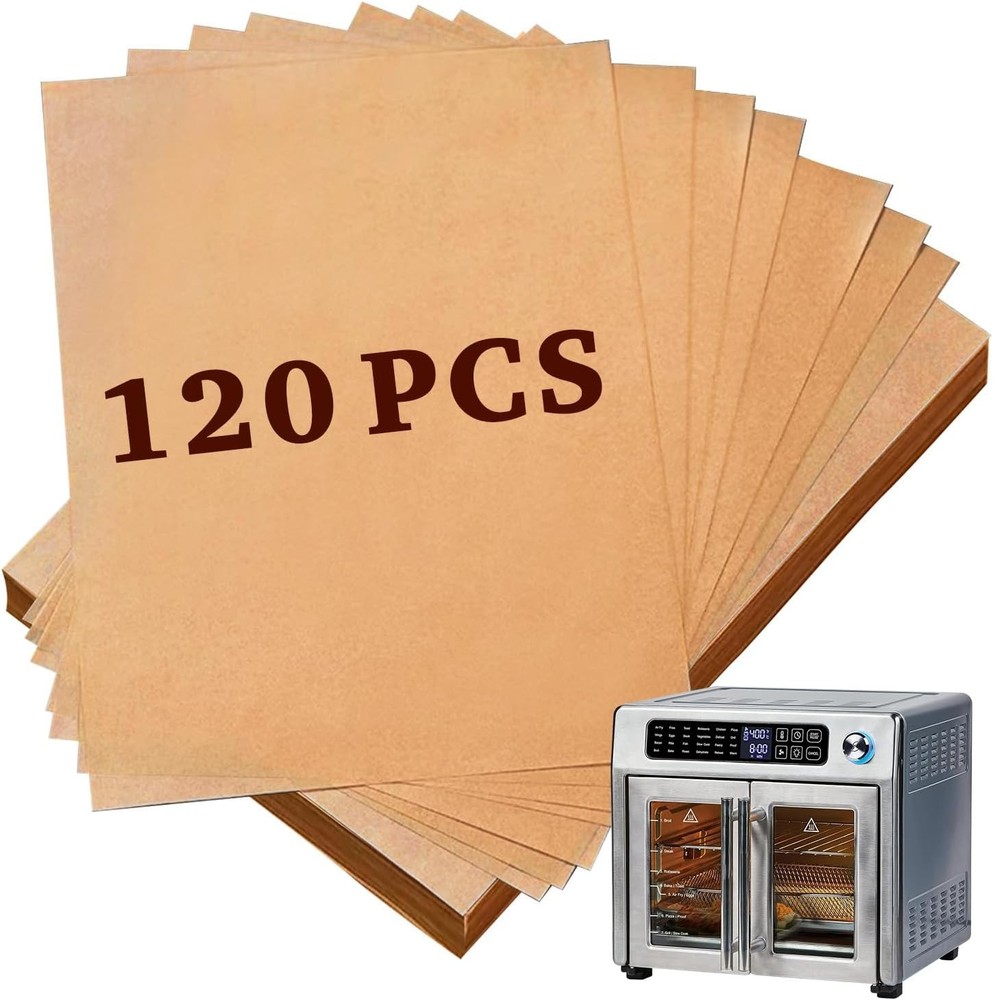 120 Pcs Air Fryer Liners Disposable Compatible with Emeril 10''x11'', Wood