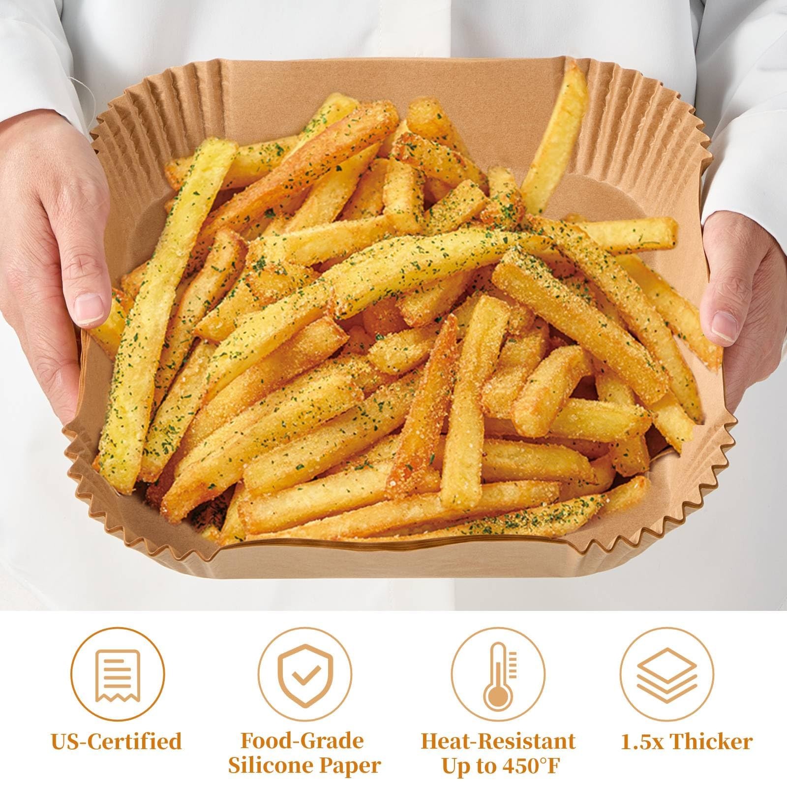 125 Pcs 7.9 Inch Square Air Fryer 125 Square, primary color gallery