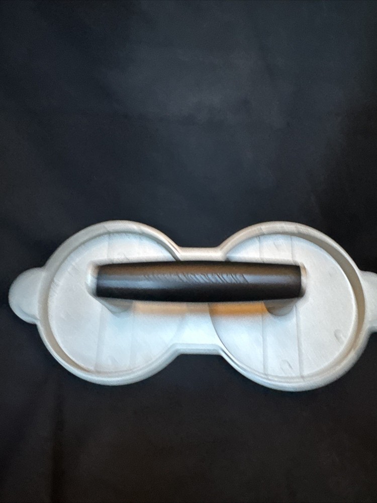 Williams Sonoma Double Burger Press Grill Marks Handle Silver Aluminum