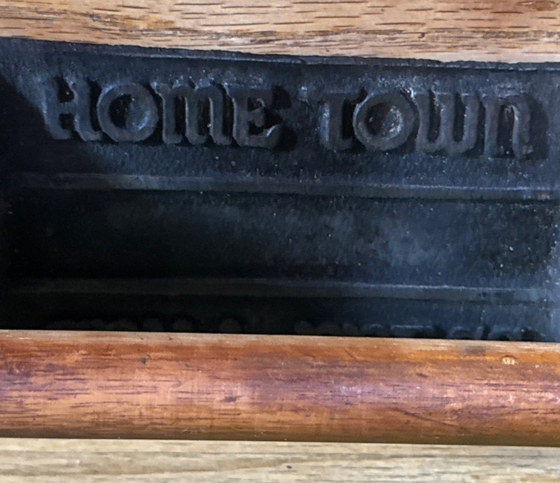 Vintage Cast Iron Home Town Grill Bacon Press With Wooden Handle - Pig & Flower gallery