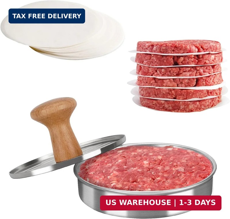 Cook Guy Burger Press 5" Hamburger Press Patty Maker - Non-Stick Hamburger Mold gallery