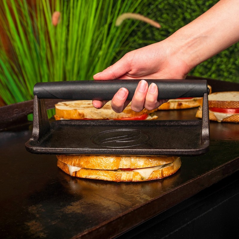 Blackstone 5553 PreSeasoned Cast Iron Griddle Press Medium Heavy DutyMeat, Bu... gallery
