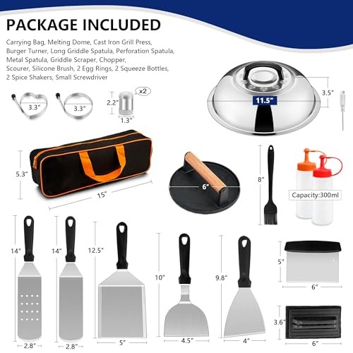 18Pcs Griddle Accessories Kit for Blackstone, Flat Top Grilling Accessory Set gallery