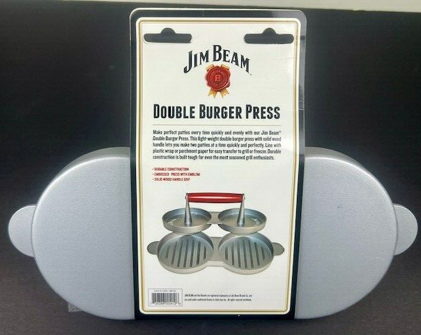 Jim Beam Non Stick Heavy Duty Aluminum Double Burger Press - New gallery