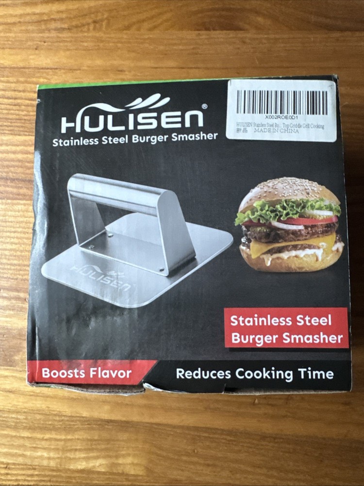 Hulisen Stainless Steel Burger Smasher Grill Cooking Top Griddle