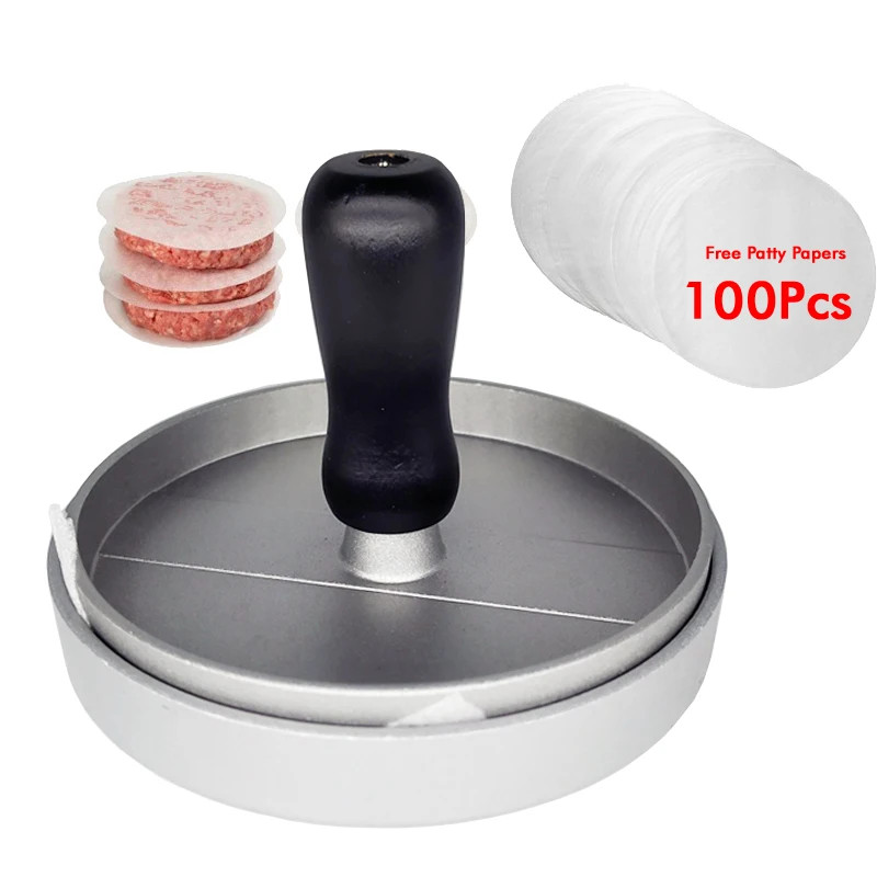 Burger Press , Patty Maker Aluminum Non-Stick Hamburger Mold gallery