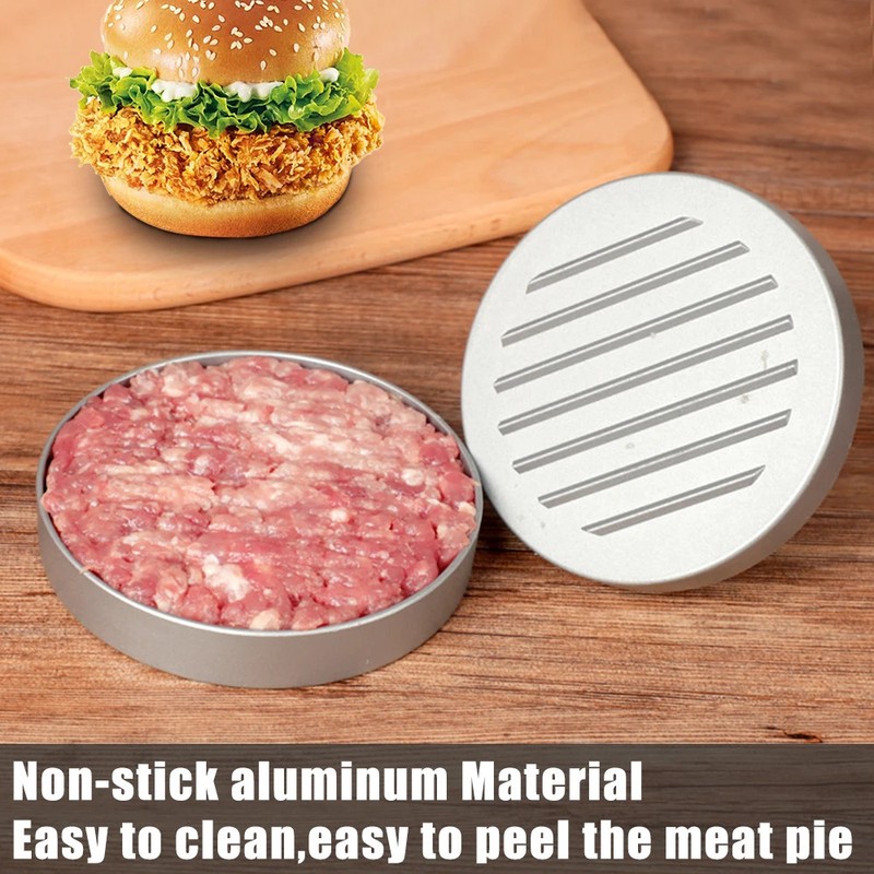 1 Pc Non Stick Stuffed Burger Meat Press Hamburger Patty Maker Tool Aluminum gallery