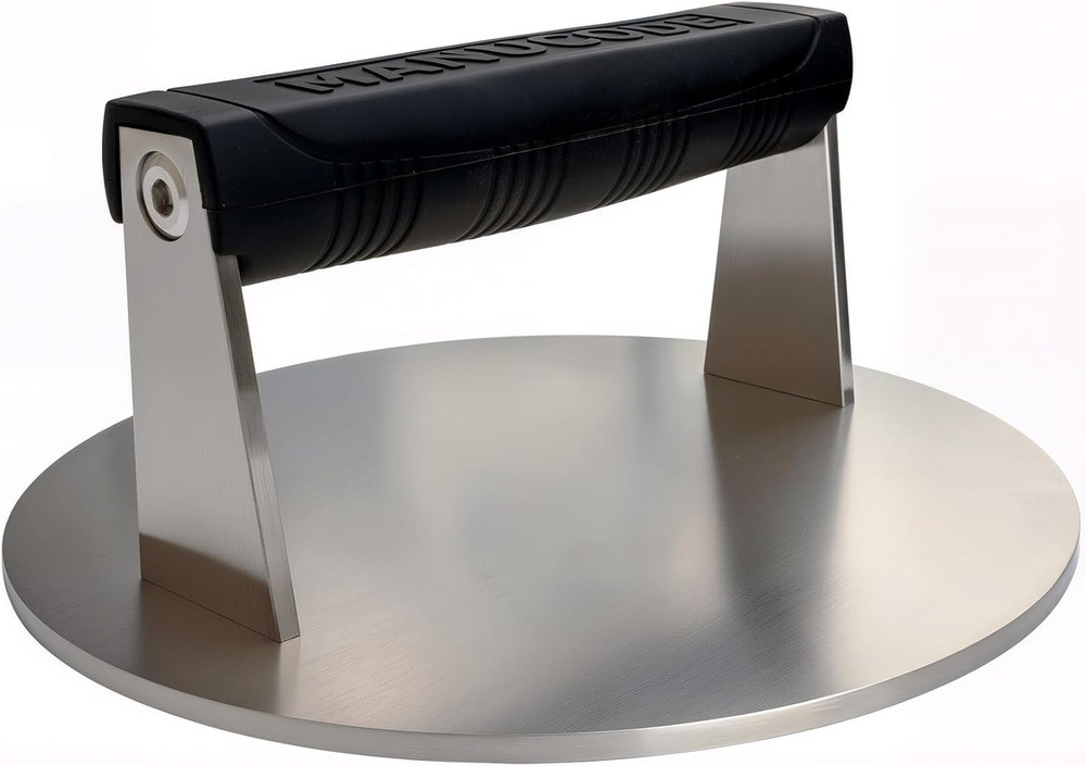 Stainless Steel Burger Smasher 3.25 LB – 8 Inch Steak Weight for Smash Burgers,