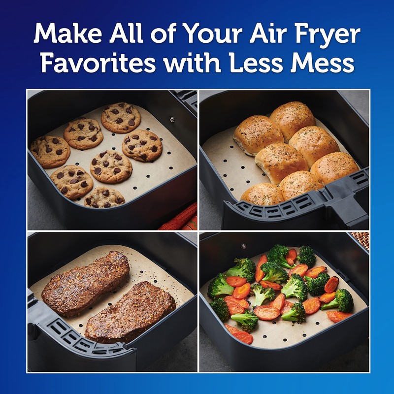 Reynolds Kitchens Air Fryer Liners Disposable, 50 Count (Pack of 1), Brown gallery