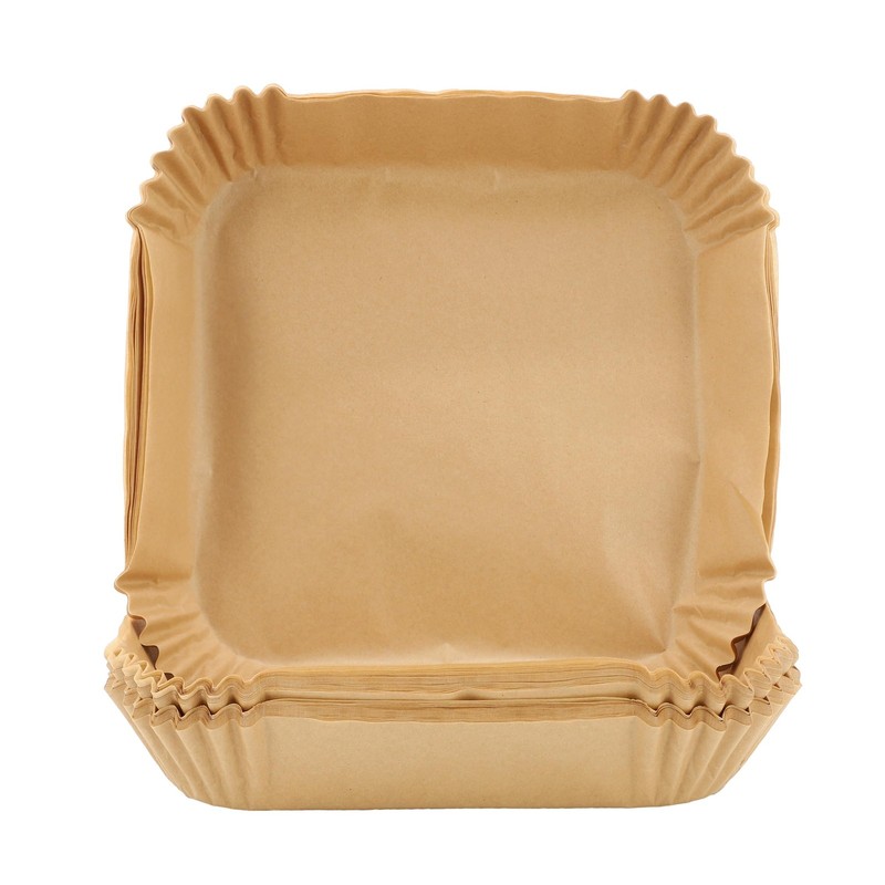 MegaChef 125 Piece 8 Inch 8 Inch, 5-8 Quart Square Air Fry Large, Brown gallery
