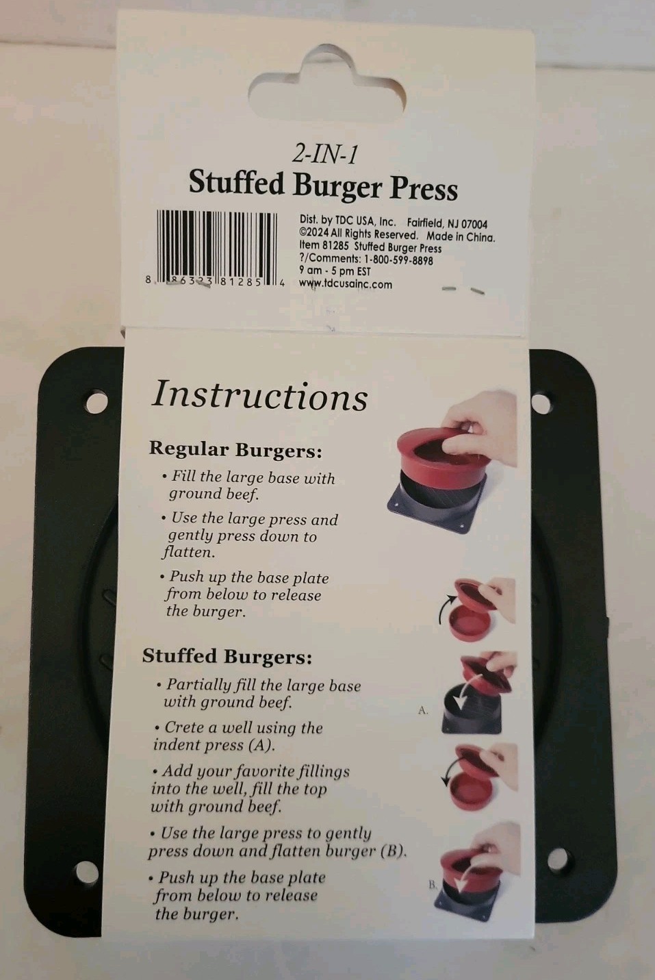 Stuffed Burger Press 2-in-1 Brand New In Package Regular Burgers BPA Free BBQ gallery
