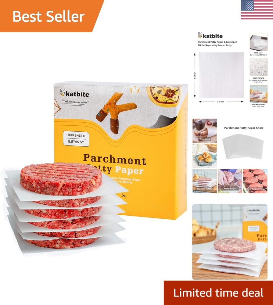 Premium Parchment Squares - 1000pcs, 5.5"x5.5" - Versatile Non Stick Paper