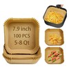 Air Fryer Liners Disposable Compatible 100pcs 7.9 inch, 100* Parchment gallery