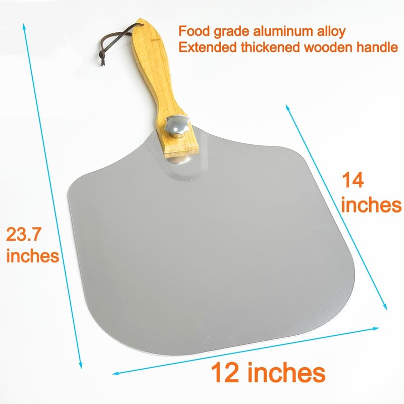 KLAQQED Pizza Peel 12 x 14inches, Pizza Paddle Pizza Spatula Shovel Pizza Cut... gallery