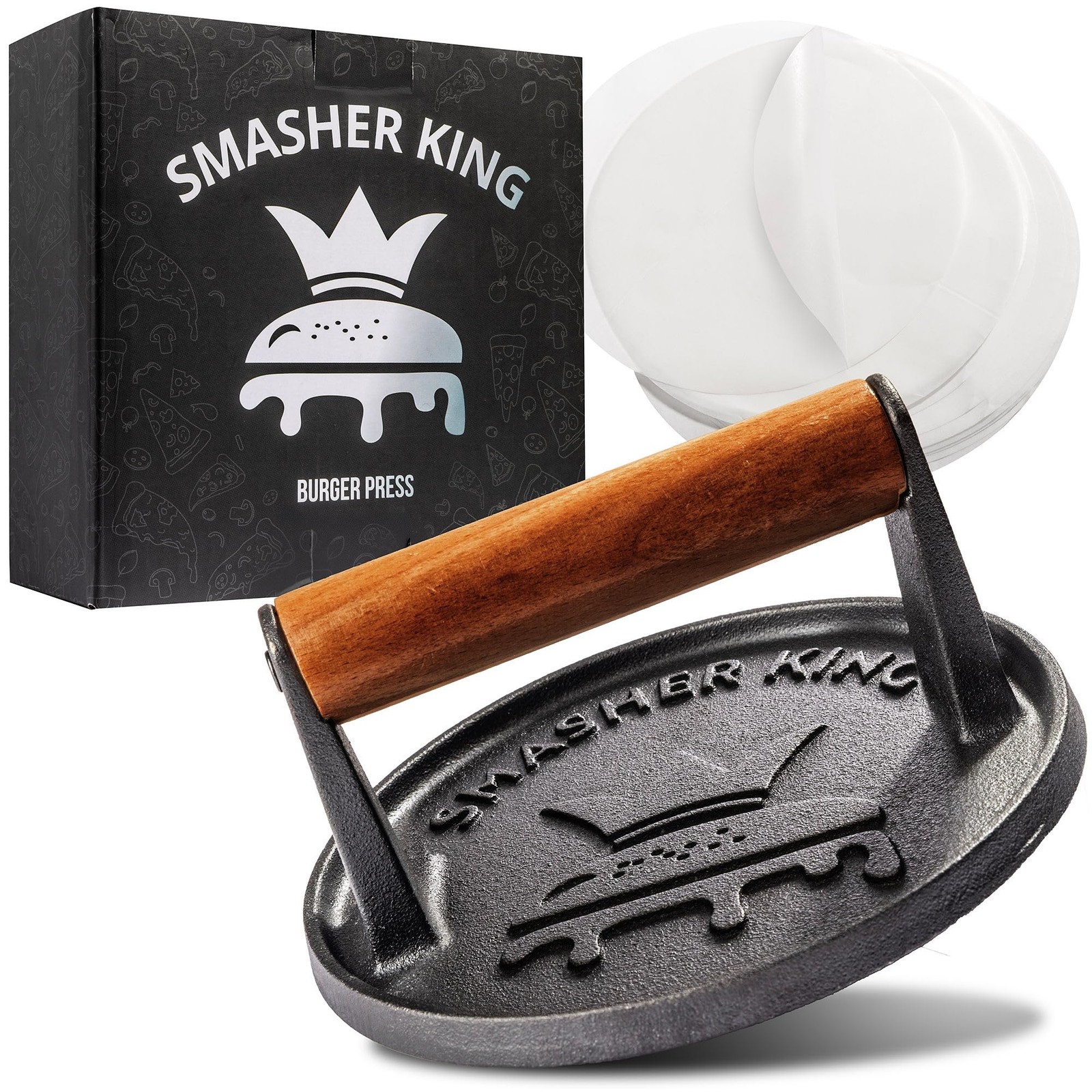 ™ - Smash Burger Press - Cast Iron Burger Smasher And Hamburger Patty Maker -... gallery