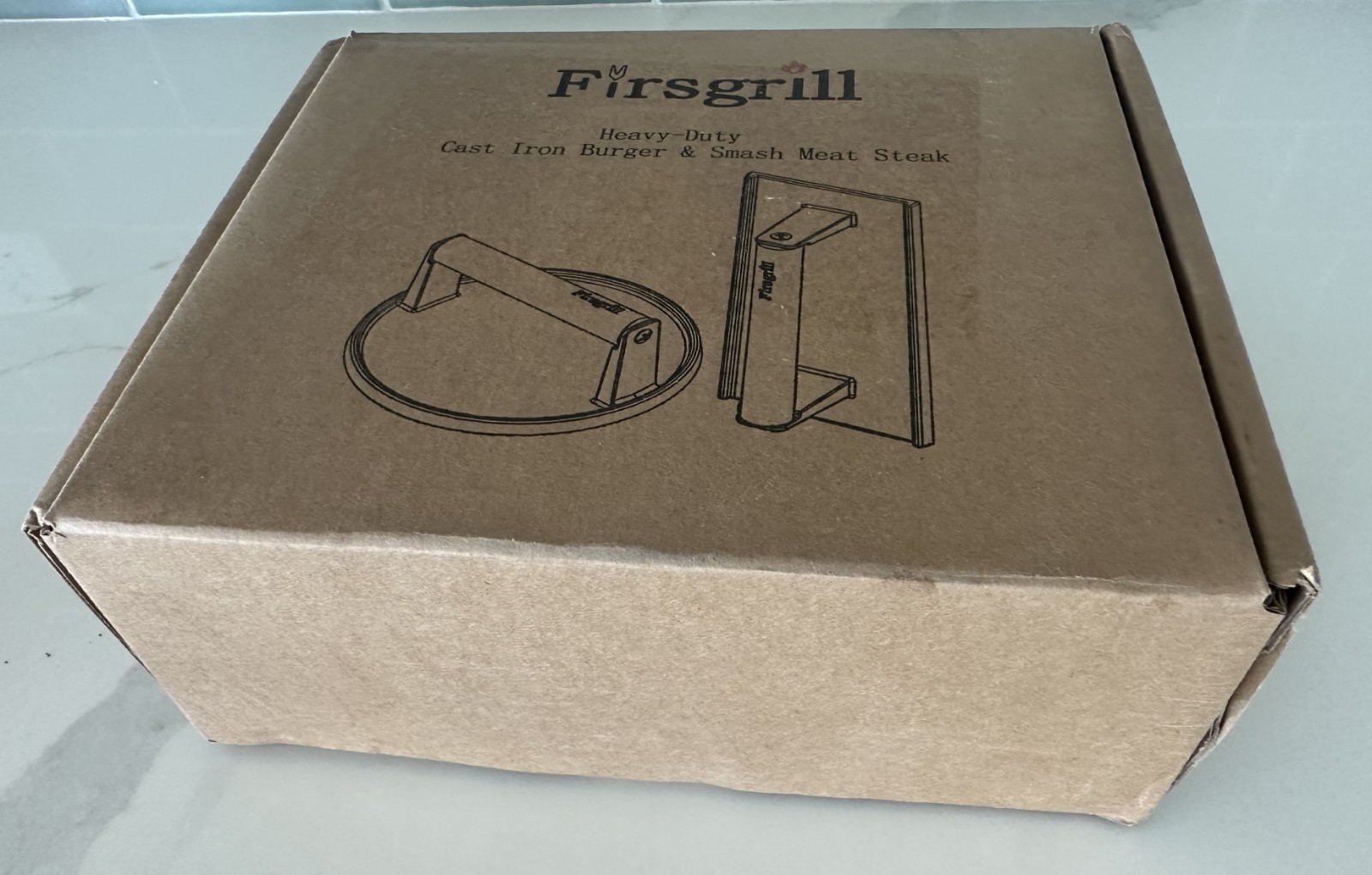 Firsgrill Burger Presses. Round Heavy-Duty Cast Iron Smash Meat Steak. New. gallery