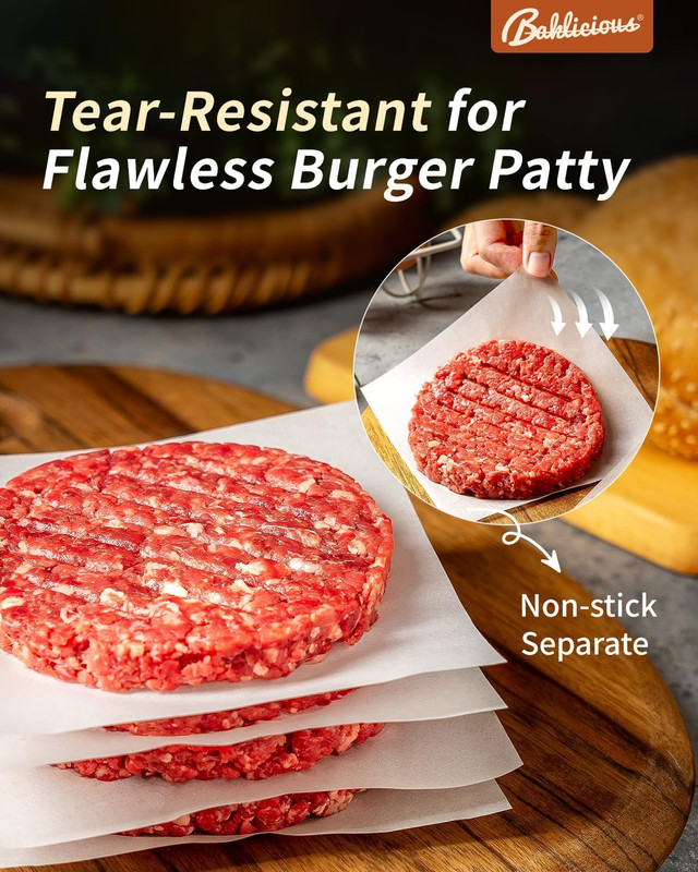 Hamburger Patty Paper – 1100Pcs of 5.5"x5.5" Non-Stick Patty Paper Squares – ... gallery