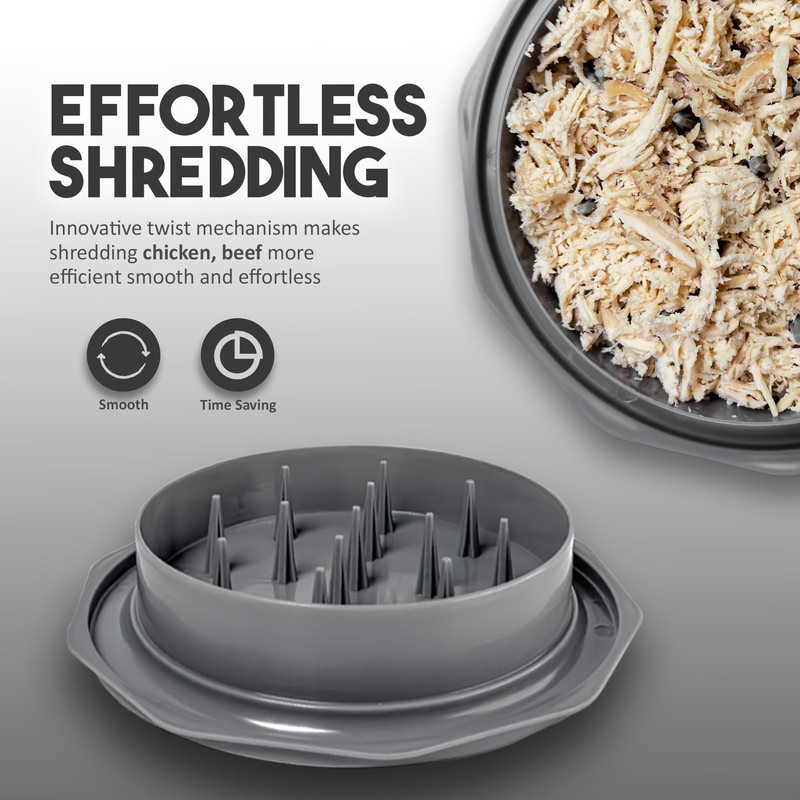 ZEECOM Chicken Shredder Tool, Twist-Style Meat for Standard, Silver gallery