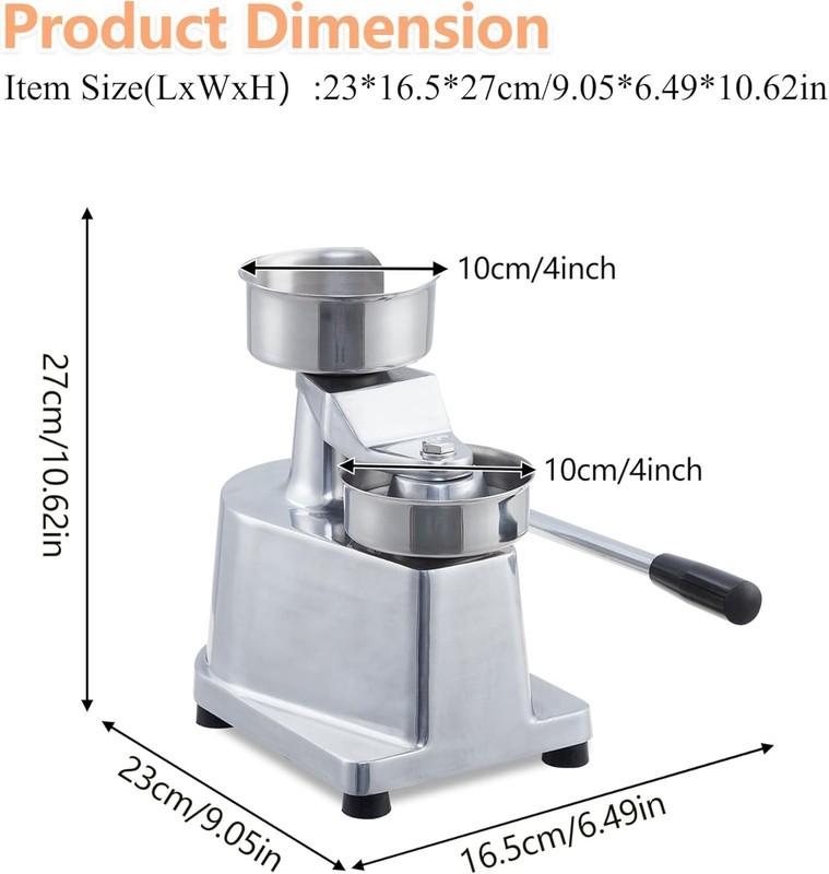 4"/5"/6" Commercial Burger Beef Patty Maker Hamburger Press Forming Machine gallery