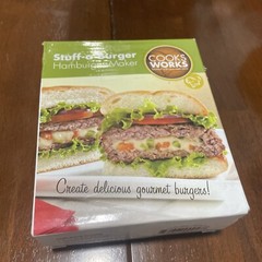 Stuff-a-Burger Hamburger Maker Cook Works Gourmet Burgers B-E