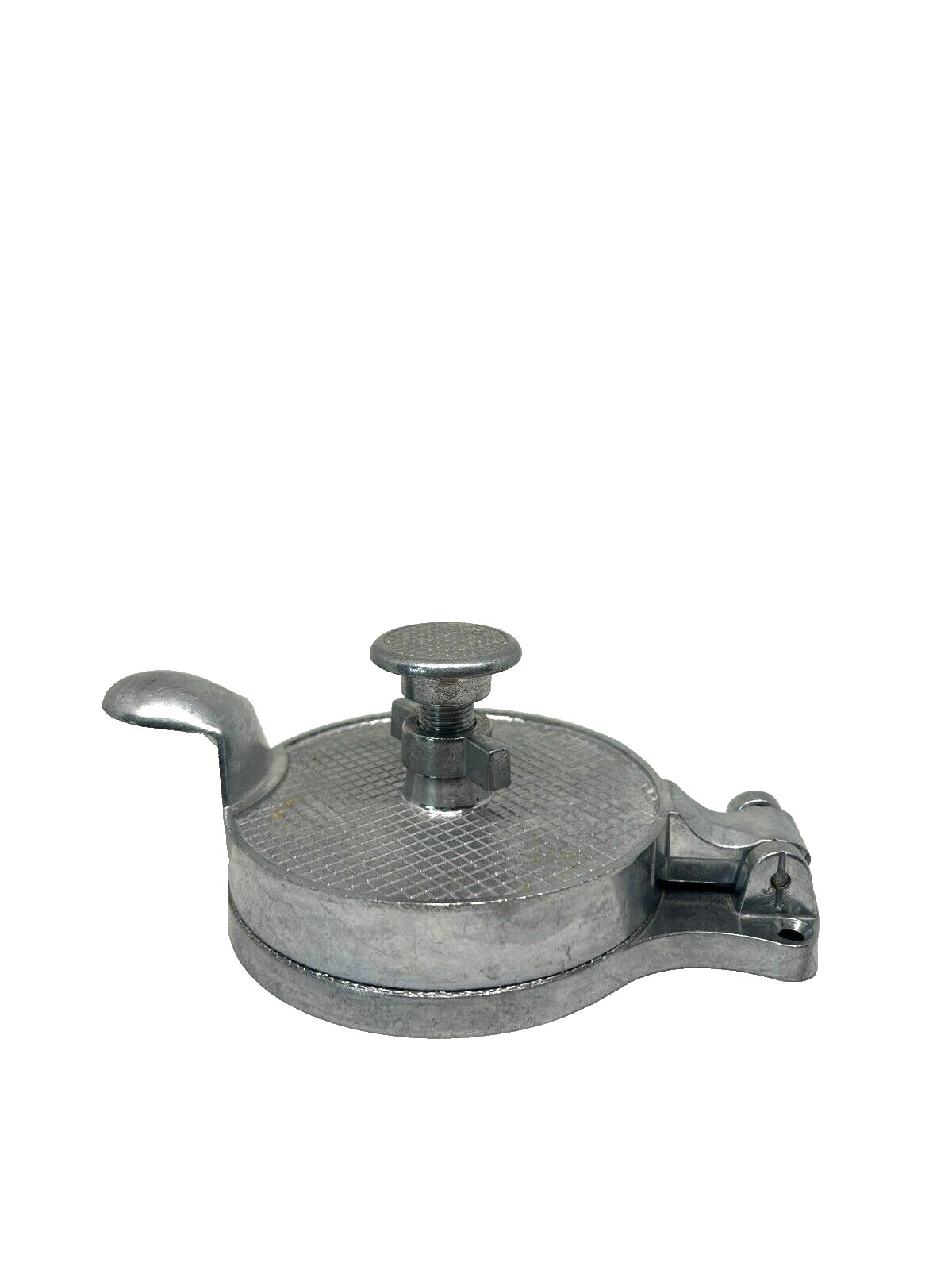 Aluminum Hamburger Press with Hinge Vintage Taiwan Silver gallery